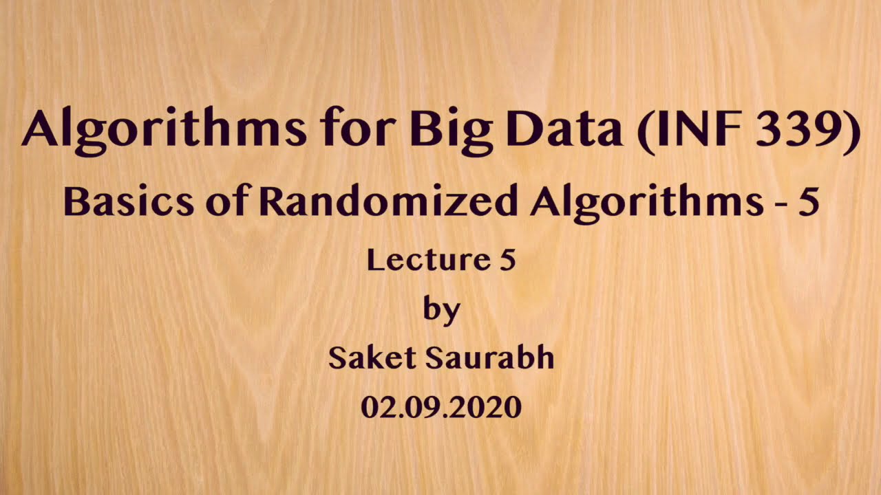 Basics of Randomized Algorithms - 5 - YouTube