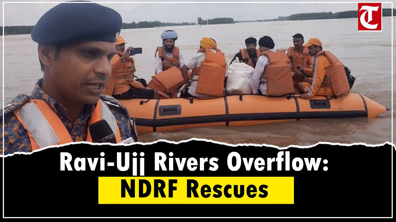 NDRF teams in action as Ravi & Ujj rivers overflow, rescuing residents from flood-hit Gurdaspur
