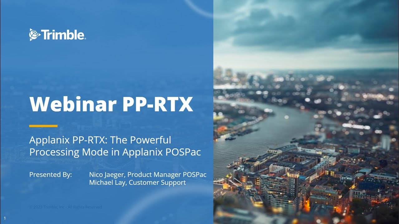 Applanix PP-RTX: powerful processing mode in Applanix POSPac | Webinar