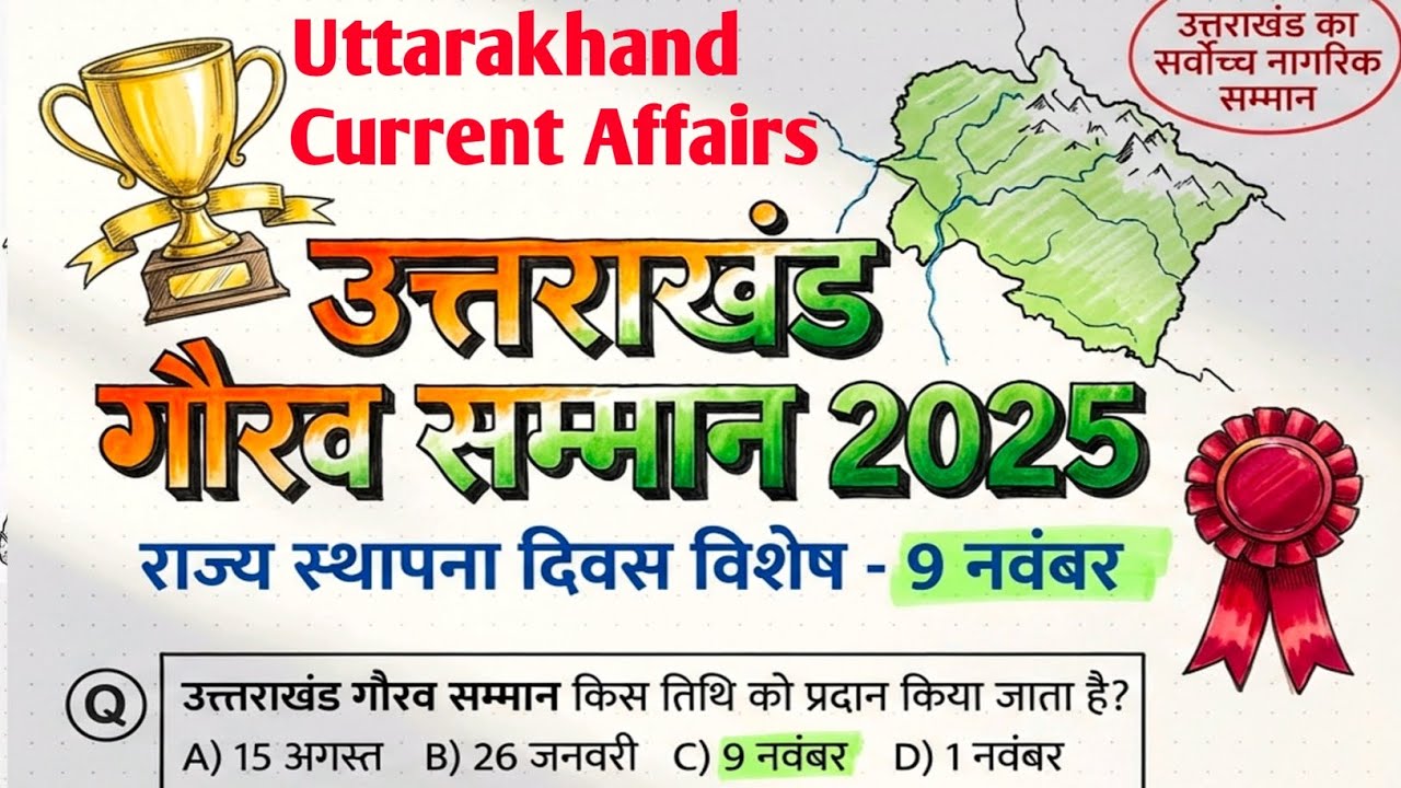 Uttarakhand current affairs 2025-26, Uttarakhand current affairs 2025, Uttarakhand current affairs 