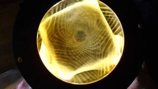 spinning around under ferrocell  4 magnets  N  poles in