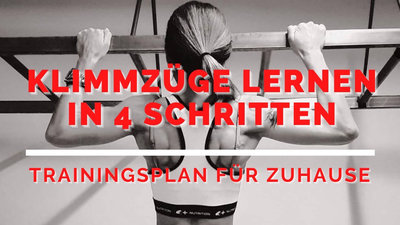 Zuhause Klimmzüge lernen als Frau: TRAININGSPLAN für Assisted Pull-Ups mit Band + mehr Alternativen