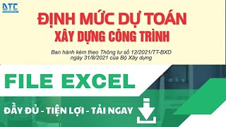 Download the Excel file of construction cost norms according to Circular 12/2021/TT-BXD | Complet...