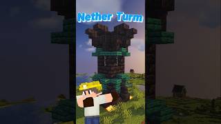 Nether Turm klein aber cool #minecraft #minecraftshorts #minecraftbuilding