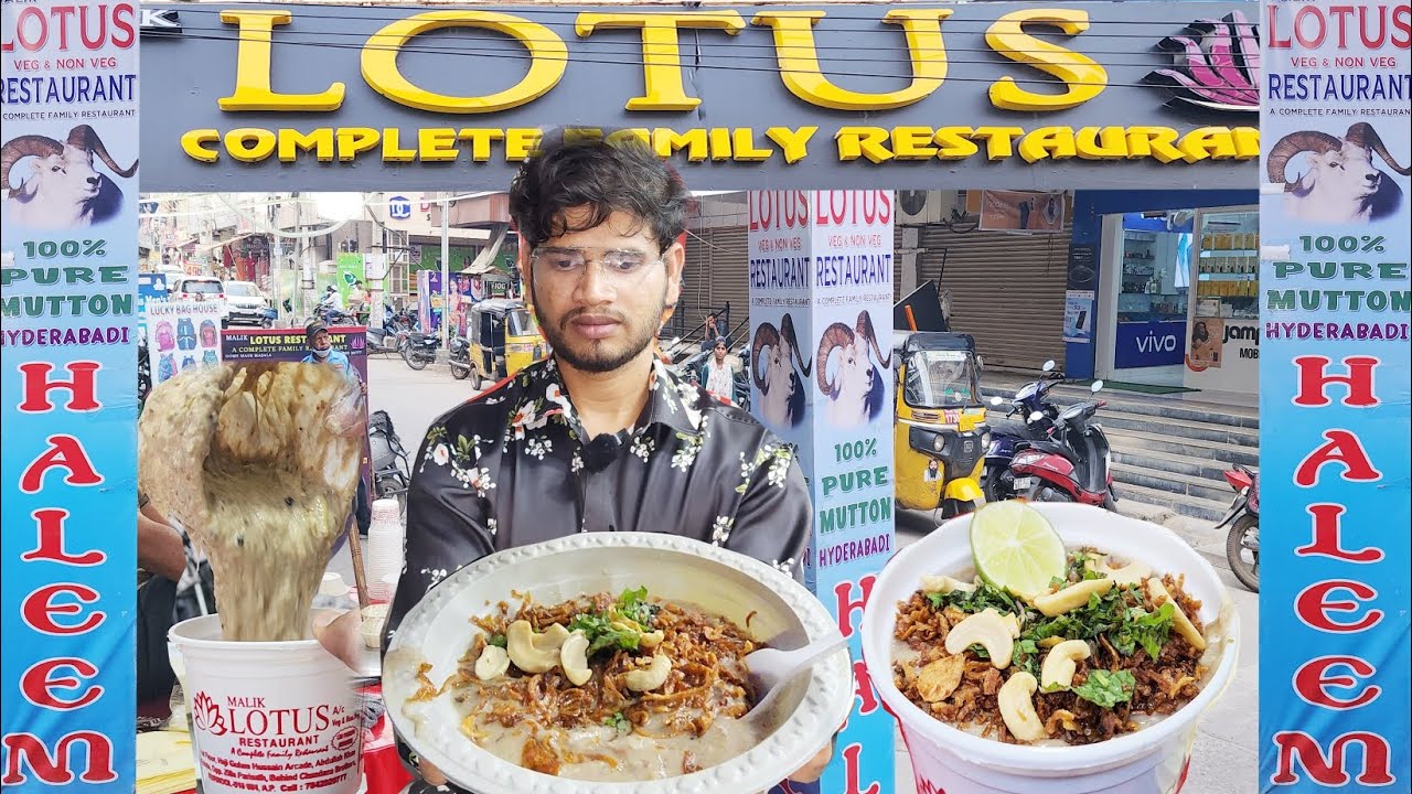 🪷 Lotus Restaurant 100 Pure Mutton Hyderabadi Haleem Now Kurnool City 95ZubairVlog YouTube