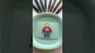 LEGO Man vs Minecraft Man in easyart #shorts #art #lego #minecraft
