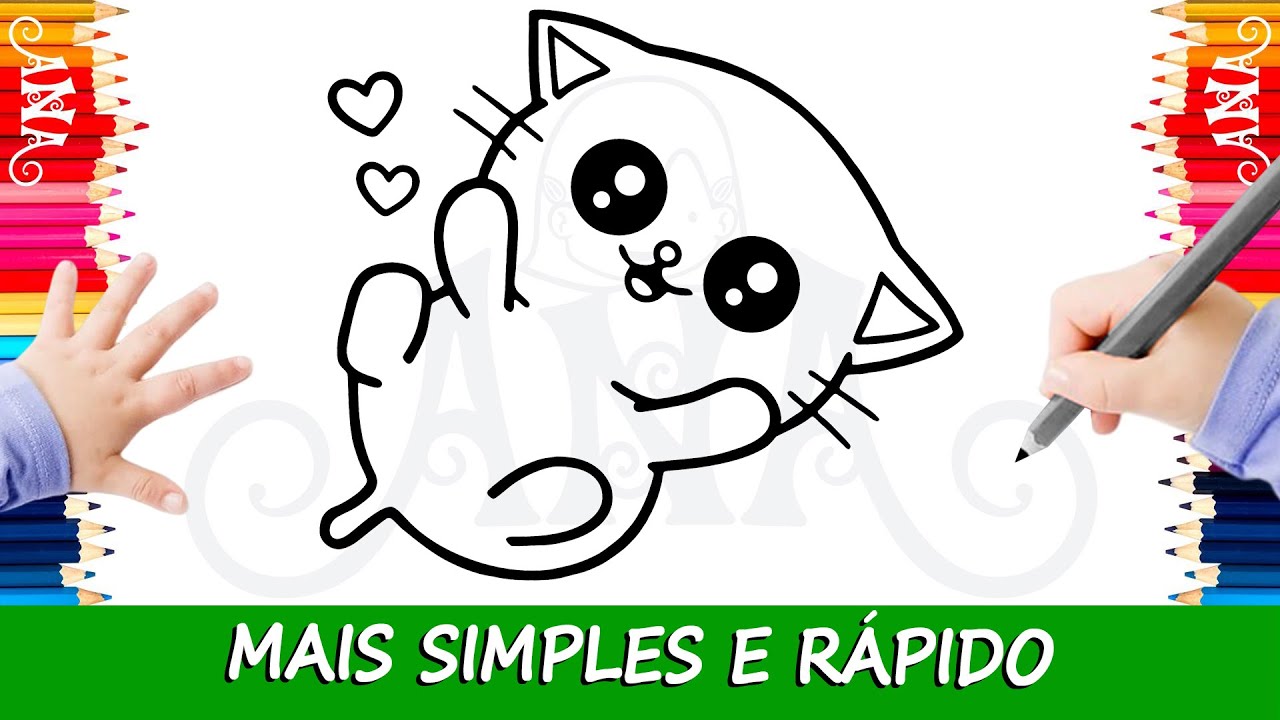 Como Desenhar Um Gatinho Fofo Passo A Passo Para Criancas Como