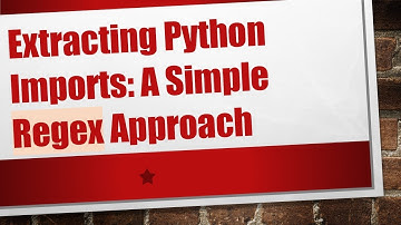 Extracting Python Imports: A Simple Regex Approach