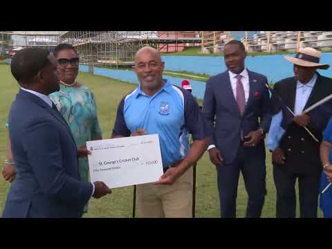 Govt Present $50K To St George's Cricket Club For Cup Match, July 25 2023