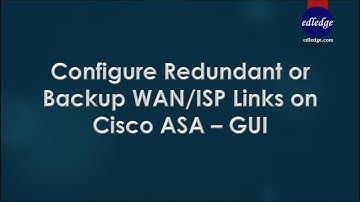 Configure Redundant or Backup WAN Link on Cisco ASA – GUI