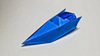折り紙 モーターボート レース仕様 船 作り方 Racing Boat Origami Hiroshi