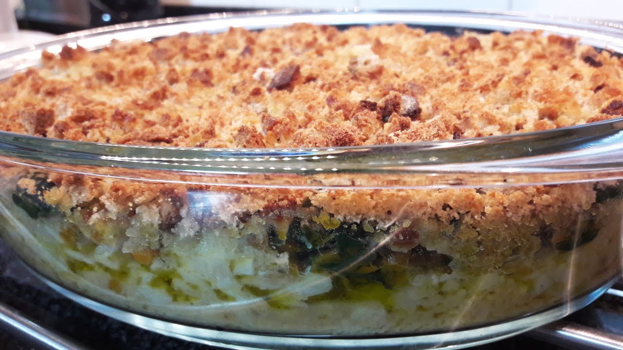 Bacalhau no Forno com Espinafres e Grão | Fácil e Saudável!