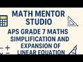 Grade 7 Maths | Simplification of Linear Expressions|Solving Fractional Expression| Chap 6 Ex 6A Q6