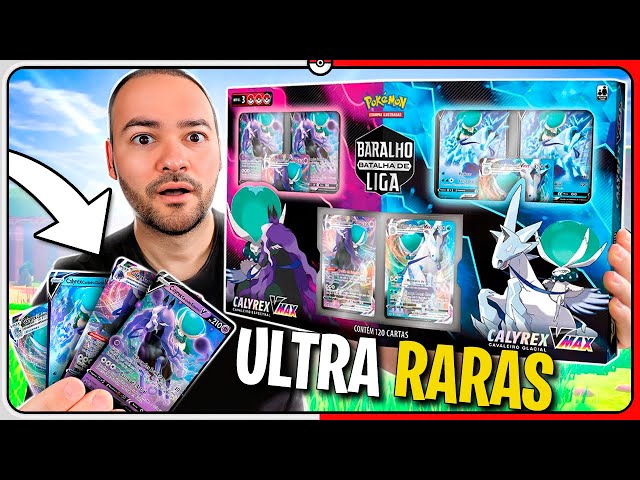 Jogo de Cartas Pokemon Baralho Batalha de Liga Calyrex Vmax