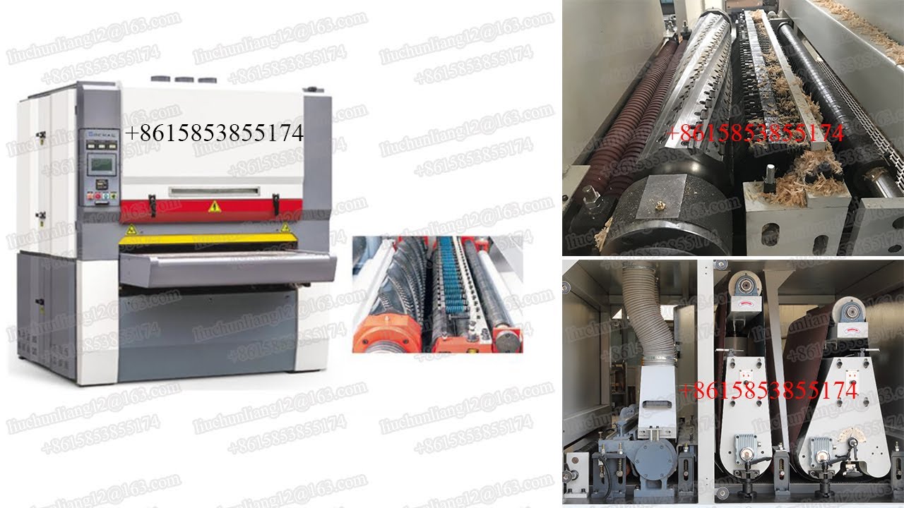 Heavy duty planer sanding machine with disposable spiral knife and calibration roller