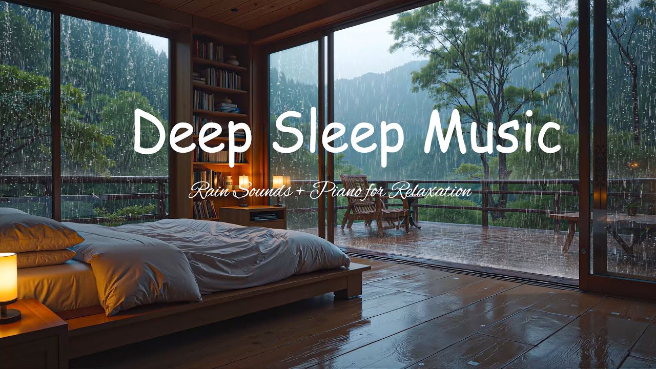Healing Rain Sounds + Soft Piano 🌿 Deep Sleep & Relaxation Music to ...