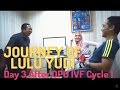 Journey Of Lulu Yudi: Day 3 After OPU (Ovum Picked Up) IVF Cycle 1