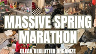 OVER 3 HOURS OF WHOLE HOUSE SPRING CLEANING MOTIVATION | EXTREME CLEAN WITH ME MARATHON 2024