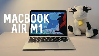 ☁️ apple macbook air m1 (silver) ✩₊˚.⋆☾⋆⁺₊✧ aesthetic unboxing, setup and first impressions ⋆⭒˚｡⋆