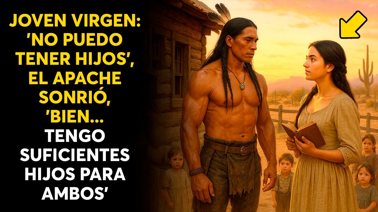 JOVEN VIRGEN: 'NO PUEDO TENER HIJOS', EL APACHE SONRIÓ, 'BIEN... TENGO SUFICIENTES HIJOS PARA AMBOS'