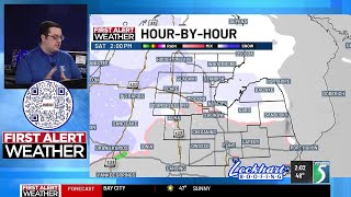 First Alert Weather Update: Changes in mid-Michigan snow chances for the weekend