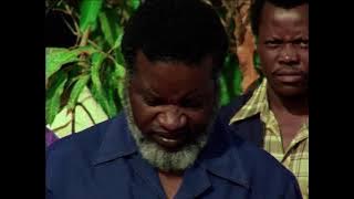 SAM NUJOMA at the 1st SWAPO Politburo Meeting outside Luanda, Angola, 1984
