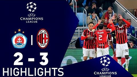 SLOVAN BRATISLAVA 2 X 3 AC MILAN HIGHLIGHTS| UEFA CHAMPIONS LEAGUE 2024❤️‍🔥