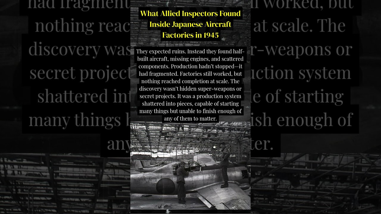 What Allied Inspectors Found Inside Japanese Aircraft Factories in 1945