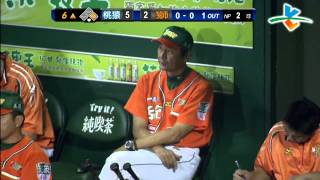 20130625 CPBL 桃猿VS獅 6上 林智平一壘安打 1分打點