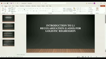 Introduction to L1 Regularization for Logistic Regression