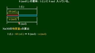 化学基礎　モル濃度の例題　その２　その１の別解