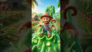 The Slime Takeover - Monkey Farmer's Craziest Farm Day Yet! 🥒 #cartoon #animation #funny