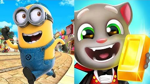 Talking Tom Gold Run vs Minion Rush : Despicable Me Gameplay (Android/iOS)