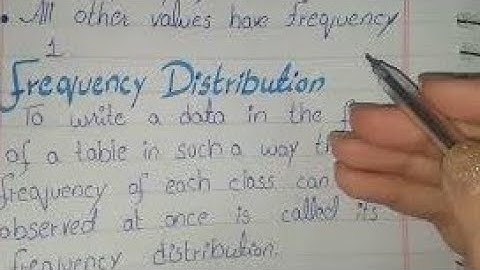 Frequency Distribution in Urdu, Frequency Distribution Definition in Urdu