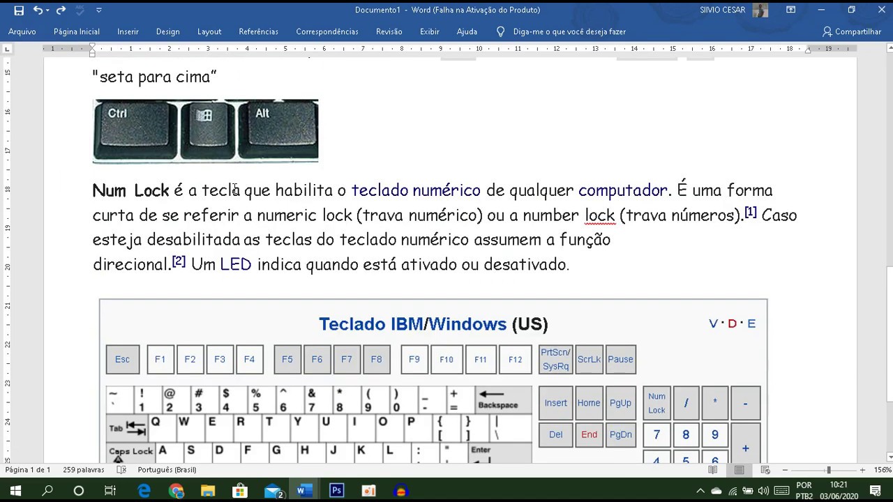 Teclas Ctrl, Alt Gr e Num Lock - YouTube