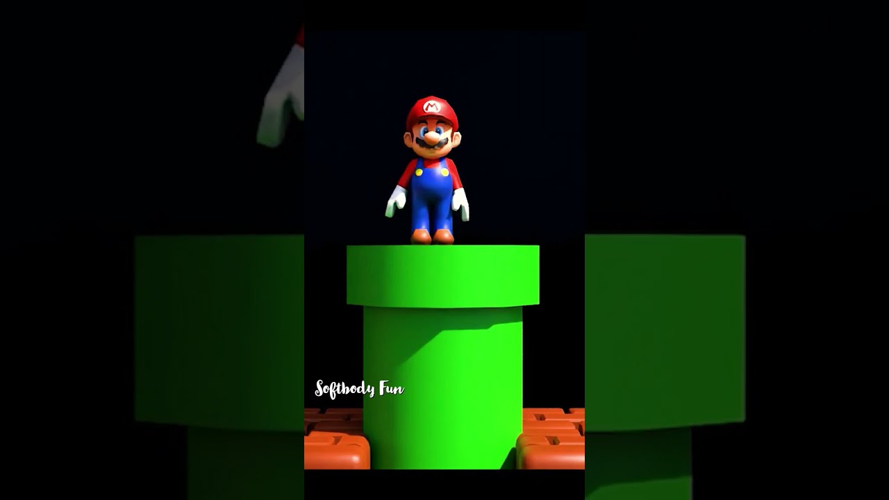 Super Mario - Softbody Simulation Animation