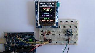 Arduino weather station with BME280 sensor and ST7735 TFT