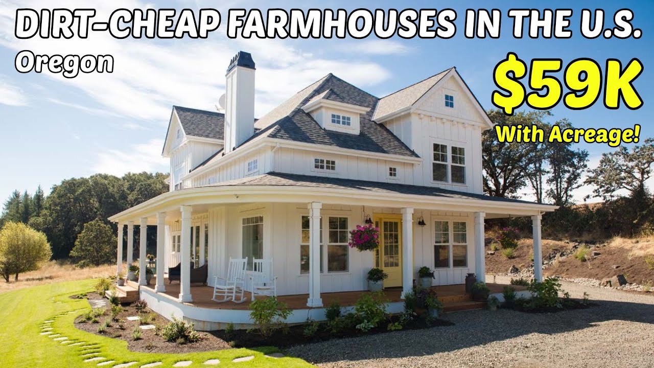 10 Dirt-Cheap Oregon Farmhouses with Land 🏡 Hidden Gems for Sale Right Now!