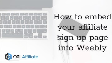 How to  embed your affiliate sign up page into Weebly