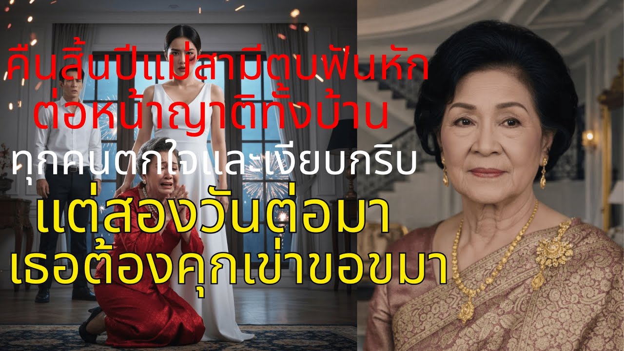 คืนสิ้นปีมหาโหด! แม่สามีตบสะใภ้ฟันหักต่อหน้าญาติ 2 วันถัดมาต้องก้มกราบขอขมาสะอื้นลั่นบ้าน 🩸🔥