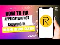 How to Fix Application Not Showing in Realme Device Screen