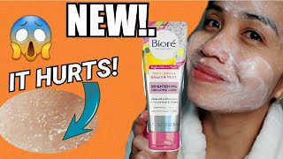 Download lagu I USED NEW BIORE BRIGHTENING EXFOLIATING SCRUB/ HOW TO MINIMIZE  TEXTURED SKIN