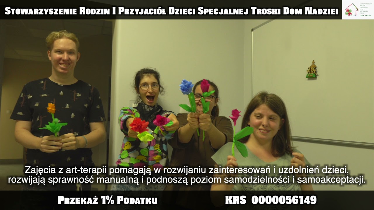 Kadr z filmu z jubileuszu 20-lecia Stowarzyszenia Dom Nadziei