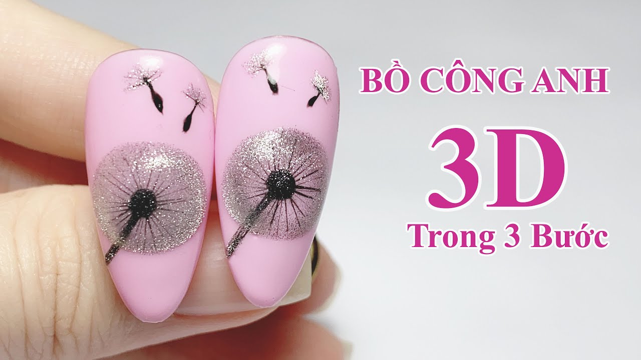 3 BƯỚC có ngay hoa BỒ CÔNG ANH 3D trên móng - youtube