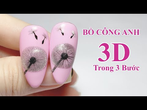 Video 3 BƯỚC có ngay hoa BỒ CÔNG ANH 3D trên móng - youtube