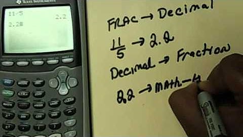 How To Change a Fraction to Decimal In The TI- Calculator