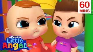 Play With Friends At The Playground | Fun With Baby John! | Little Angel Nursery Rhymes & Kids Songs