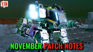 Map improvements! November Patch Notes! - MWO News