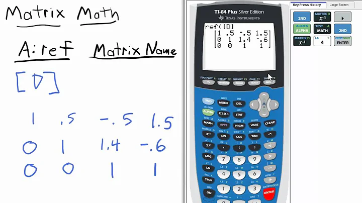 Row Echelon Form (REF) TI 84 Calculator
