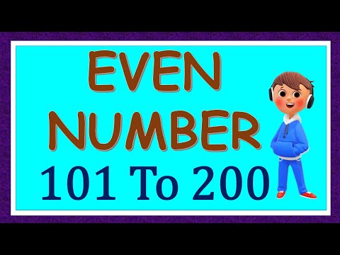 Even Numbers 101 To 200 | Even Numerals 101 To 200 | 101 To 200 Even Numbers |Even Number 101 To 200